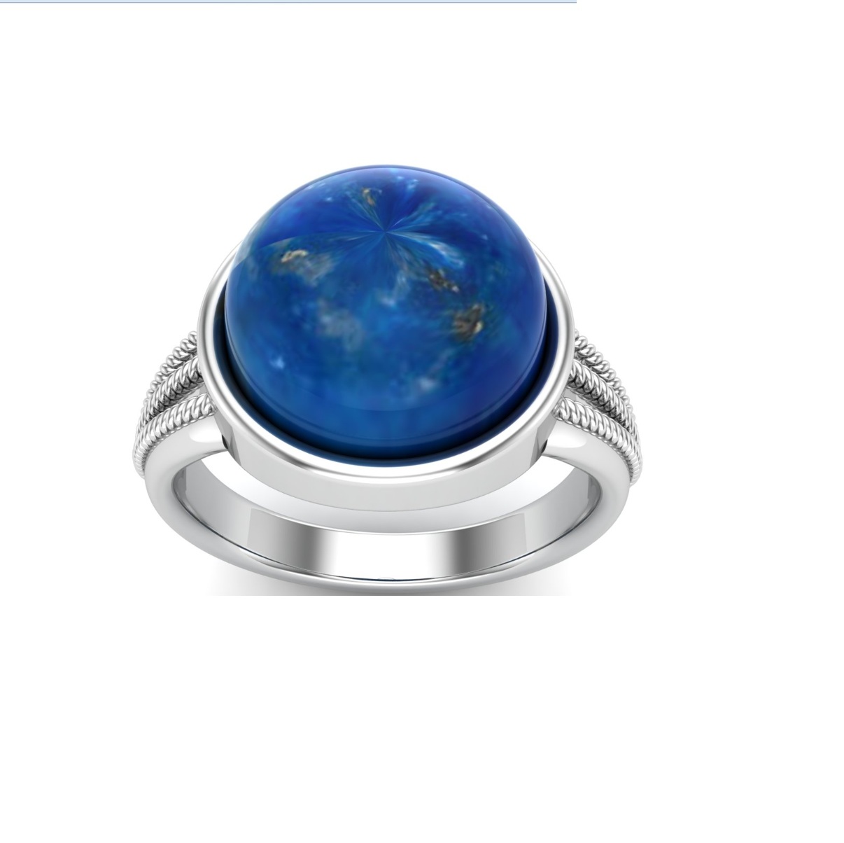 Bague lapis lazuli argent Kos